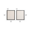 S/2 Circular Pattern Natural Paper Design Wall Art with Black Frames