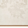 White and Natural Floral Square Canvas with Natural Frame