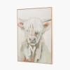 Sage and Naturals Highland Cow Canvas with Natural Frame
