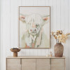 Sage and Naturals Highland Cow Canvas with Natural Frame