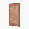 Brown and Natural Abstract Linear Design Canvas with Oak Effect Frame