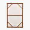 Brown and Natural Abstract Linear Design Canvas with Oak Effect Frame