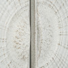 S/2 Antique White Moulded Metal Circle Wall Art