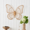 Natural Rattan Butterfly Wall Art Large