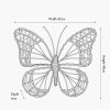 Natural Rattan Butterfly Wall Art Medium