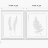 S/2 Green and Natural Fern Canvas Wall Art with Natural Frames