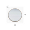 Natural Wood Veneer Slim Frame Round Wall Mirror