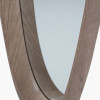 Natural Wood Veneer Teardrop Shaped Wall Mirror