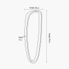 Natural Wood Veneer Teardrop Shaped Wall Mirror