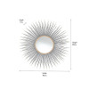 Black and Gold Metal Starburst Design Round Wall Mirror