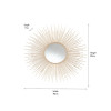 Gold Metal Starburst Design Round Wall Mirror