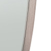 Grey Oak Wood Veneer Teardrop Shaped Wall Mirror