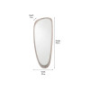 Grey Oak Wood Veneer Teardrop Shaped Wall Mirror