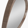 Natural Wood Veneer Curved Wall Mirror