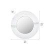 White Marble Effect Wood Veneer Round Wall Mirror