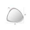 Grey Oak Wood Veneer Curved Wall Mirror