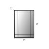 Antique Bronze Metal Rectangular Wall Mirror