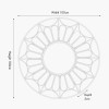 Gold Metal Cane Design Round Wall Mirror