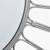 Silver Metal Cane Design  Round Wall Mirror