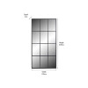 Dark Grey Metal 12 Section Floor Mirror