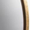 Gold Metal Decorative Overlay Round Wall Mirror