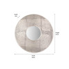 Antique Silver Metal Round Wall Mirror