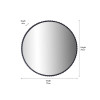 Black Metal Textured Edged Round Wall Mirror