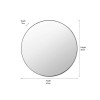 Brushed Silver Metal Slim Frame Round Wall Mirror Small