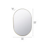 Brushed Gold Metal Slim Frame Oval Wall Mirror