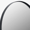 Black Metal Slim Frame Oval Wall Mirror