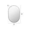 Black Metal Slim Frame Oval Wall Mirror