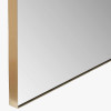 Brushed Gold Metal Slim Frame Arch Floor Mirror