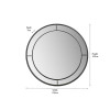 Antique Bronze Metal Round Wall Mirror Large