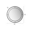 Antique Bronze Metal Round Wall Mirror