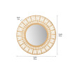 Natural Bamboo Frame Round Wall Mirror