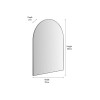 Black Metal Slim Frame Tall Arch Wall Mirror