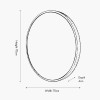 Natural Oak Wood Veneer Textured Edge Round Wall Mirror