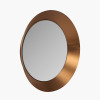 Burnished Gold Metal Angled Frame Round Mirror