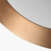 Burnished Gold Metal Angled Frame Round Mirror