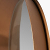 Burnished Gold Metal Angled Frame Round Mirror