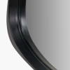 Black Wood Veneer Curved Wall Mirror