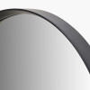 Black Wood Veneer Deep Edge Round Wall Mirror Large
