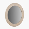 Tivoli Travertine Effect Veneer Round Wall Mirror
