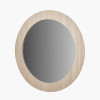 Tivoli Travertine Effect Veneer Round Wall Mirror