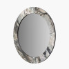 Myana Jade Marble Effect Veneer Round Wall Mirror