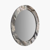 Myana Jade Marble Effect Veneer Round Wall Mirror
