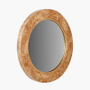 Newborough Burr Wood Effect Round Wall Mirror