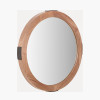 Vermont Light Walnut Wood Veneer Round Wall Mirror
