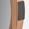 Vermont Light Walnut Wood Veneer Round Wall Mirror