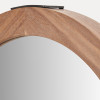 Vermont Light Walnut Wood Veneer Round Wall Mirror